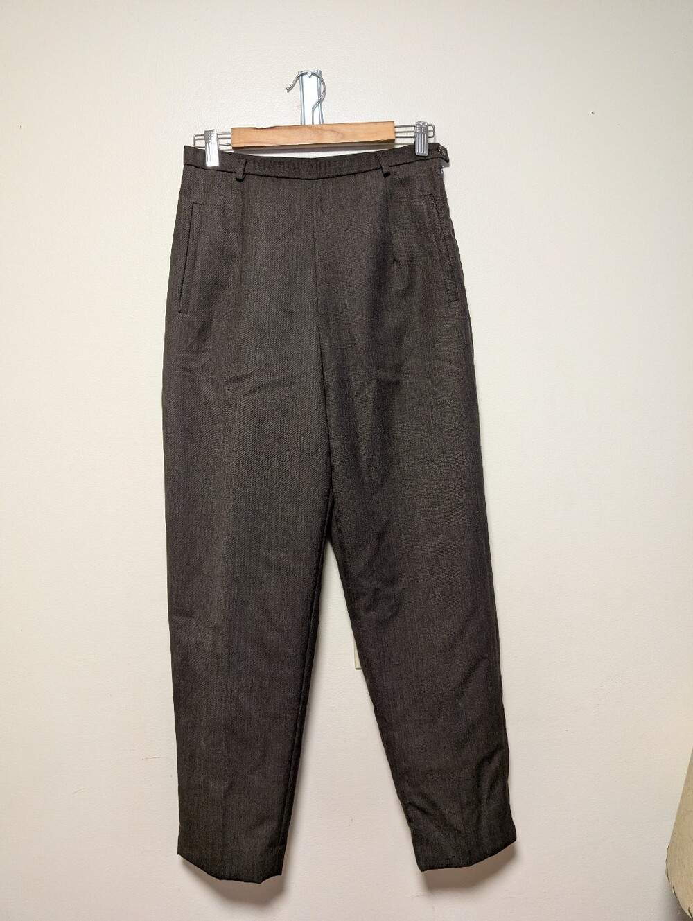 Vintage Pendleton 100% Virgin Wool Brown Trouser Pants Petite 10 Made USA